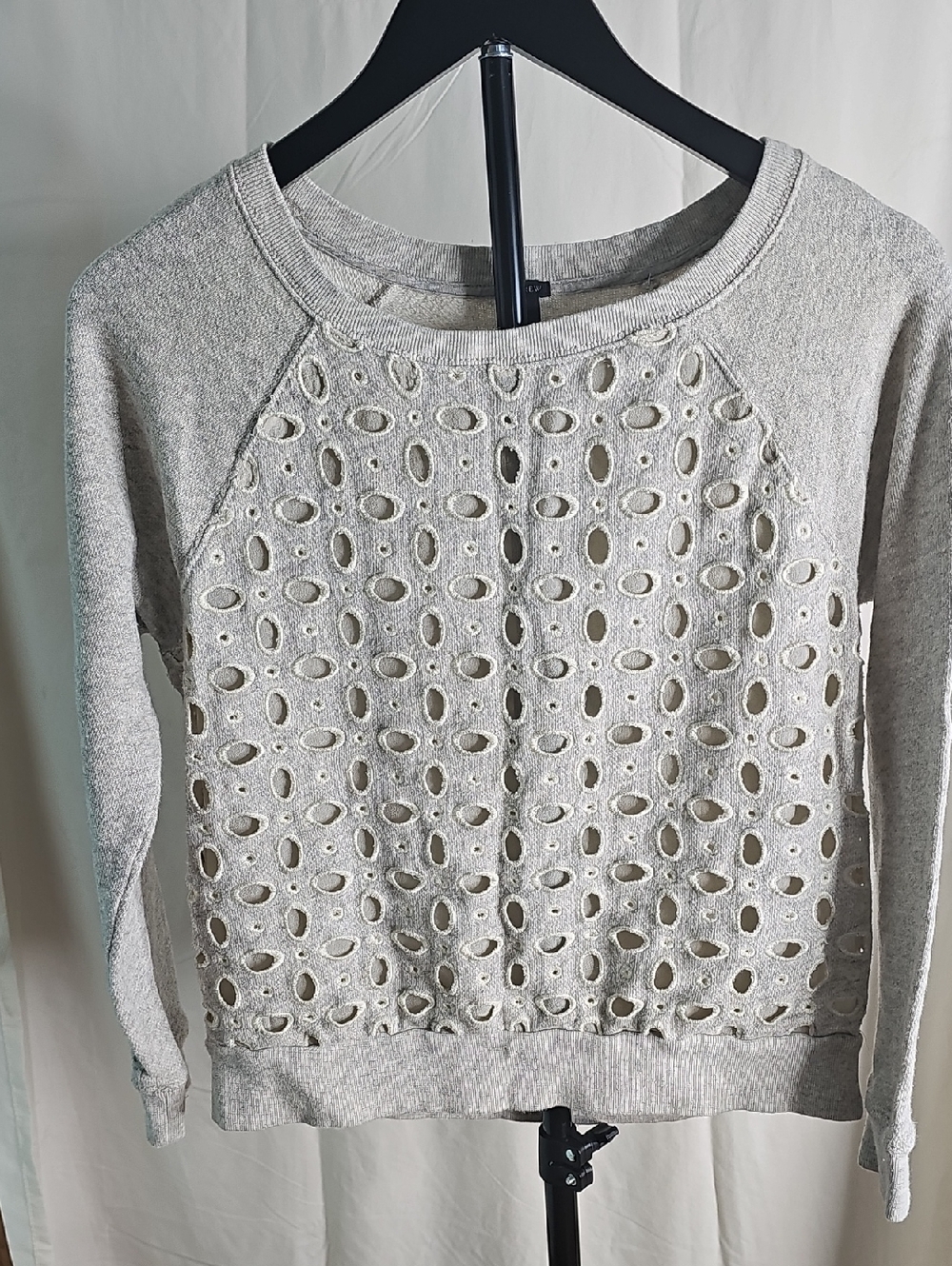 J. Crew Light Gray Textured Knit Pullover